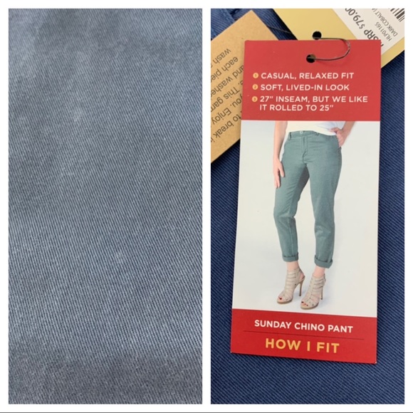 Woolrich Blue Sunday Chino Pants Casual Relaxed Soft New Nwt Size 6 - Picture 11 of 16